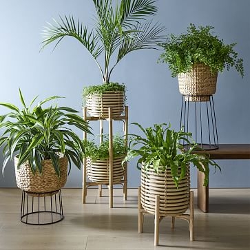 Hilo Basket Planter, Wide, 15"D x 18.1"H - Image 2