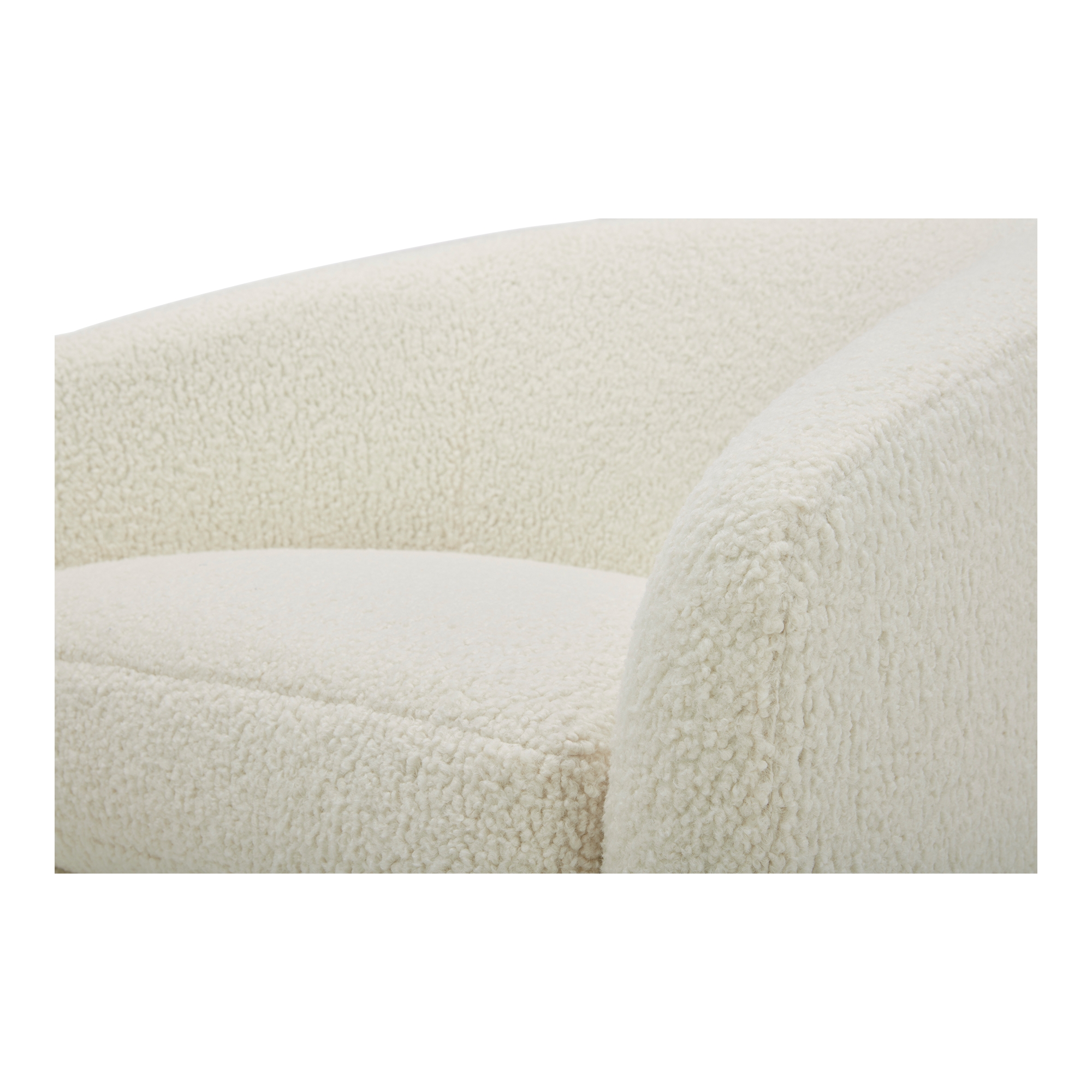 Oscy Swivel Chair Vegan Shearling White - Image 5