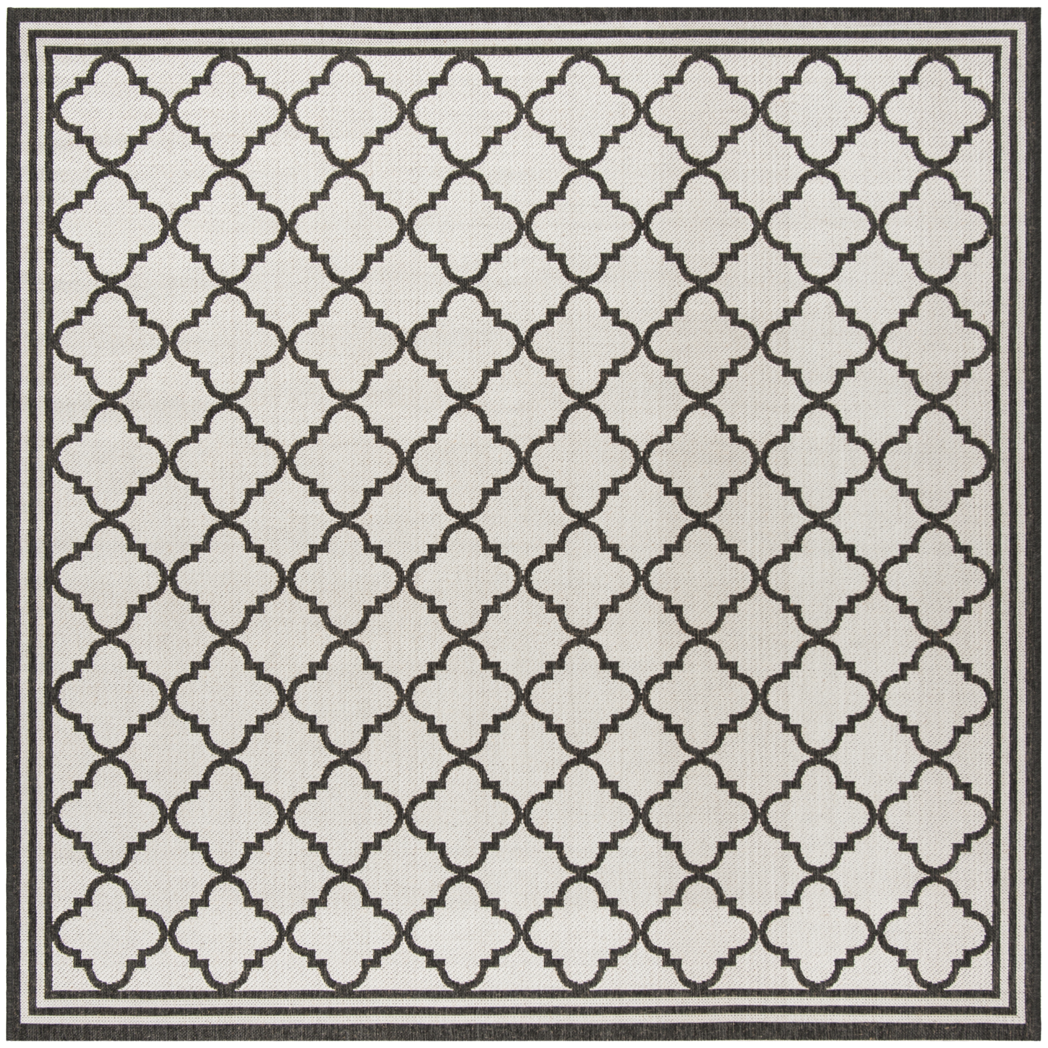 Arlo Home Indoor/Outdoor Woven Area Rug, LND121A, Light Grey/Charcoal,  6' 7" X 6' 7" Square - Image 0