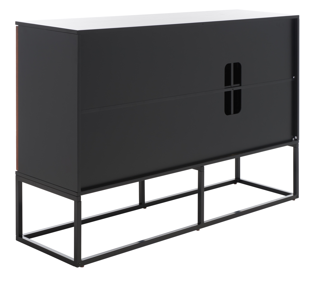 Vance 3 Door 2 Shelf Sideboard - Black / Brown - Safavieh - Image 8
