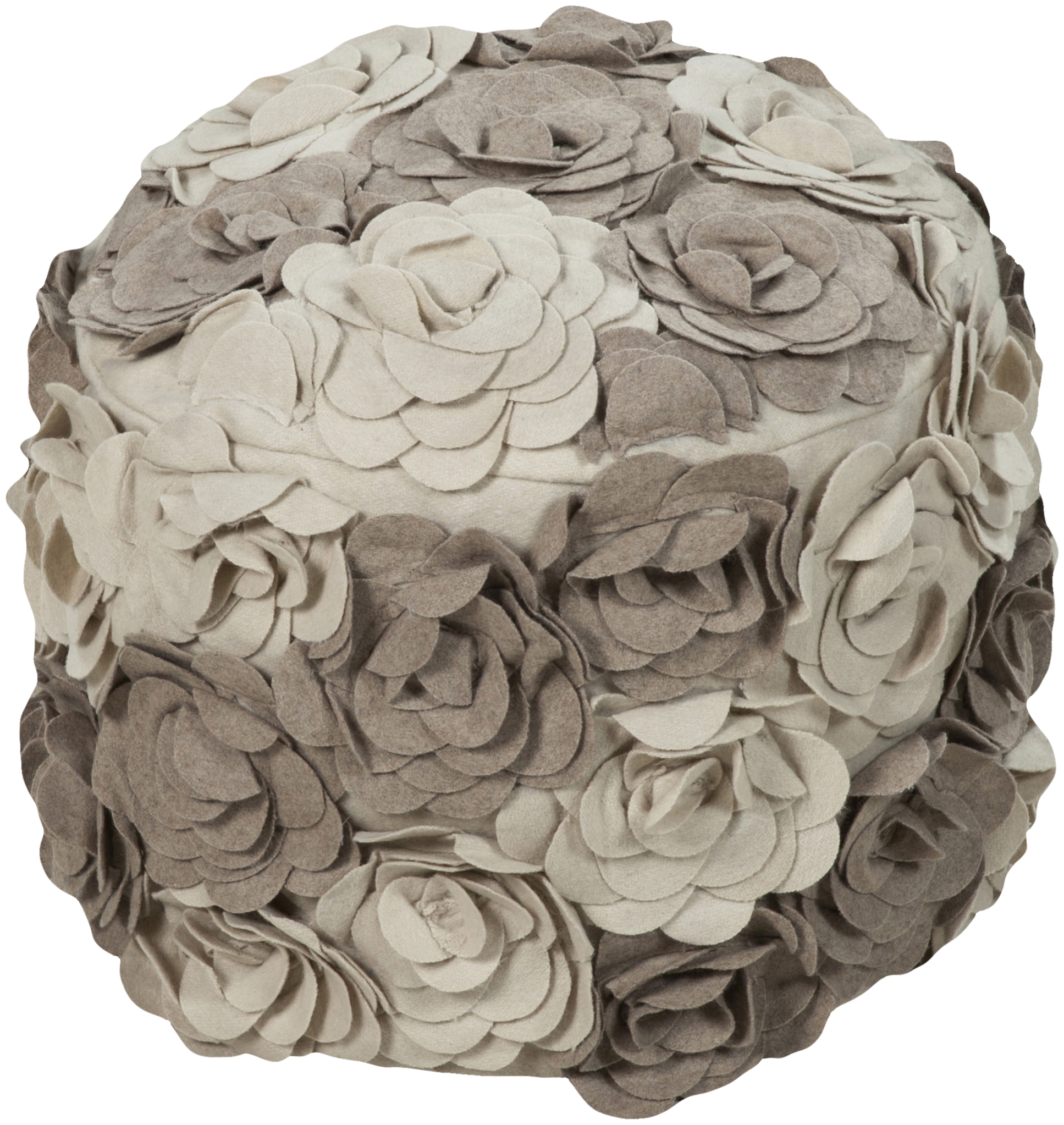 Felted Floral nan Pouf - Image 0