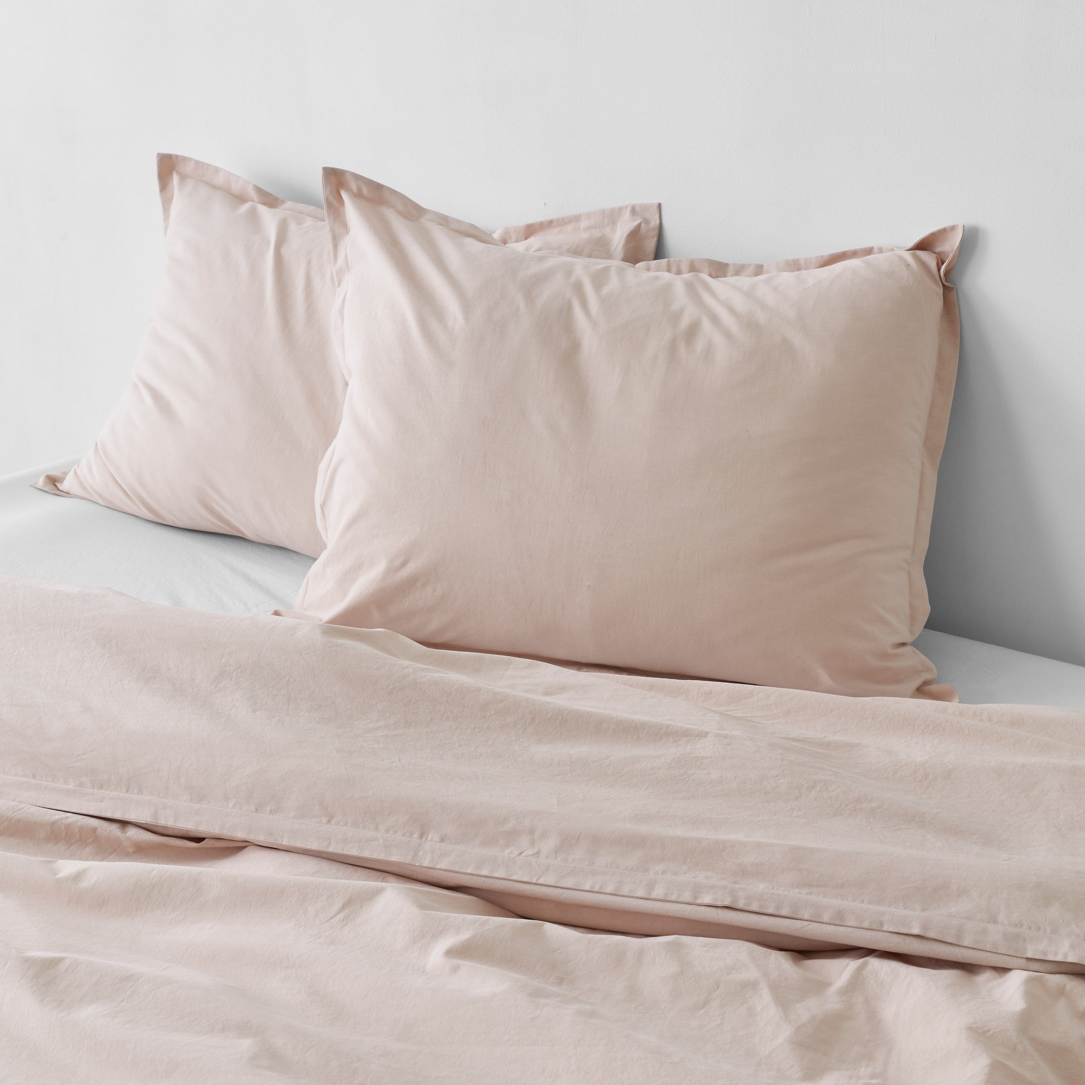 The Citizenry Organic Stonewashed Percale Shams | Standard | White - Image 5