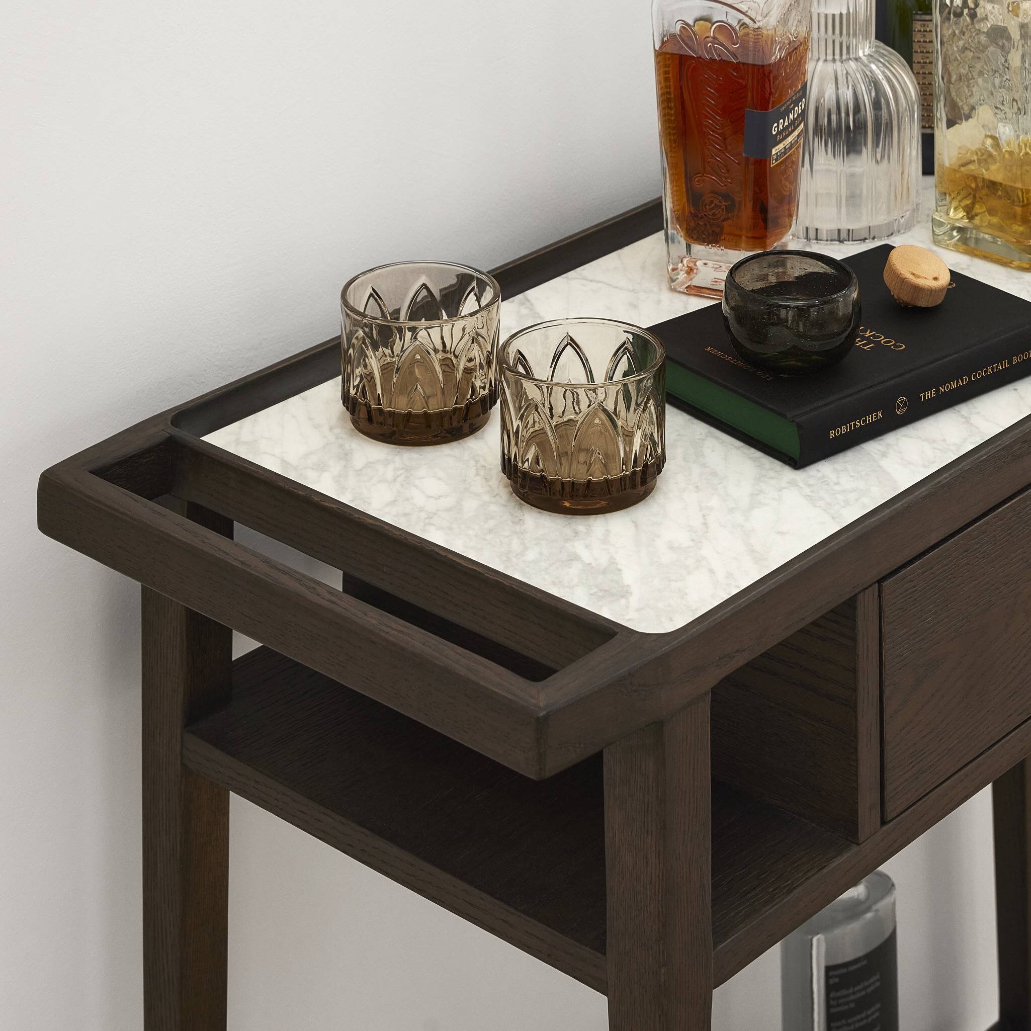 Dorrit Bar Cart - Brown Oak - Image 12