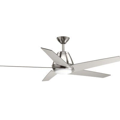 54" Grigsby 5 - Blade LED Standard Ceiling Fan with Remote Control and Light Kit Included - Image 0