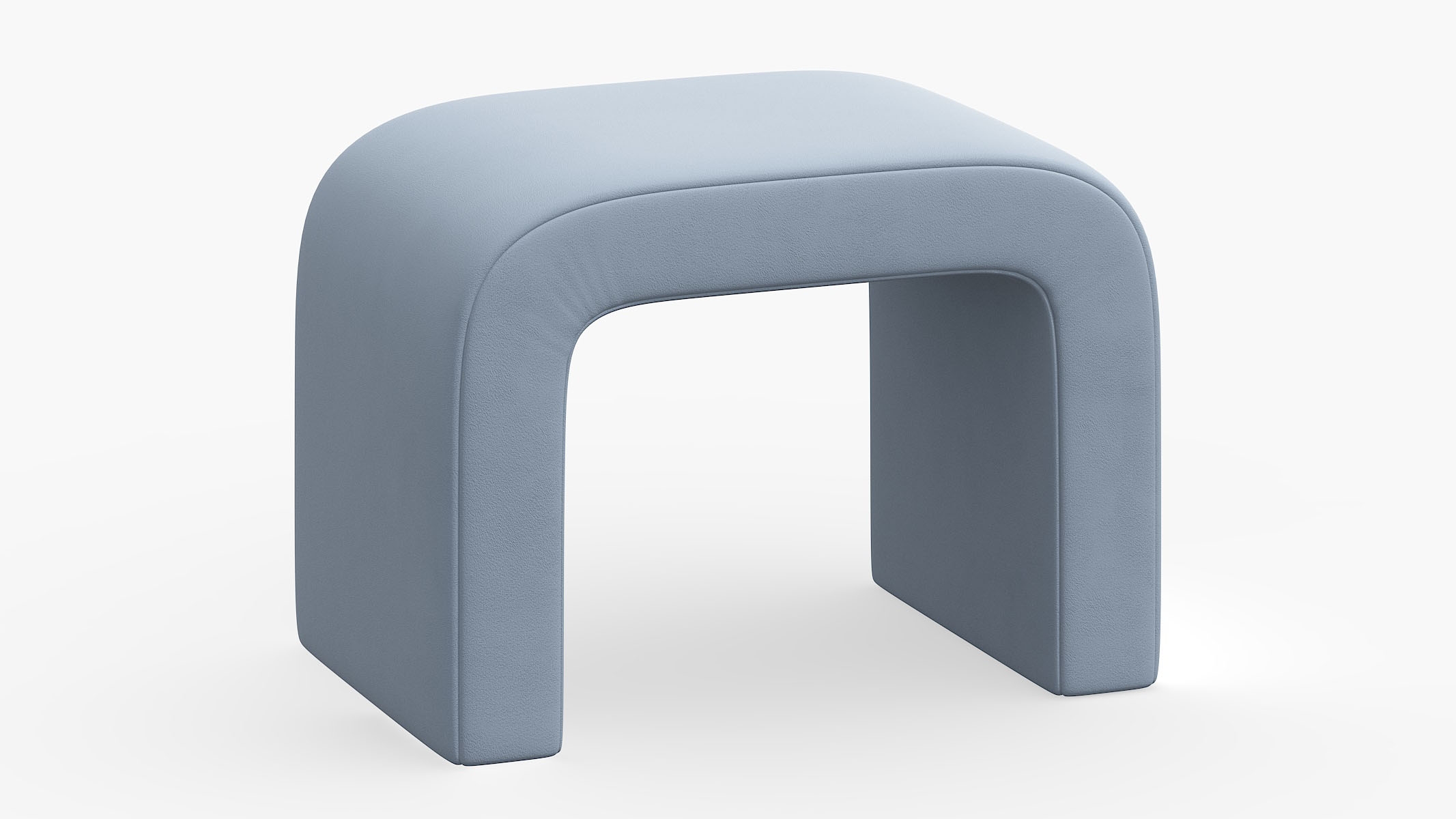 Waterfall Ottoman, Ocean Classic Velvet - Image 0