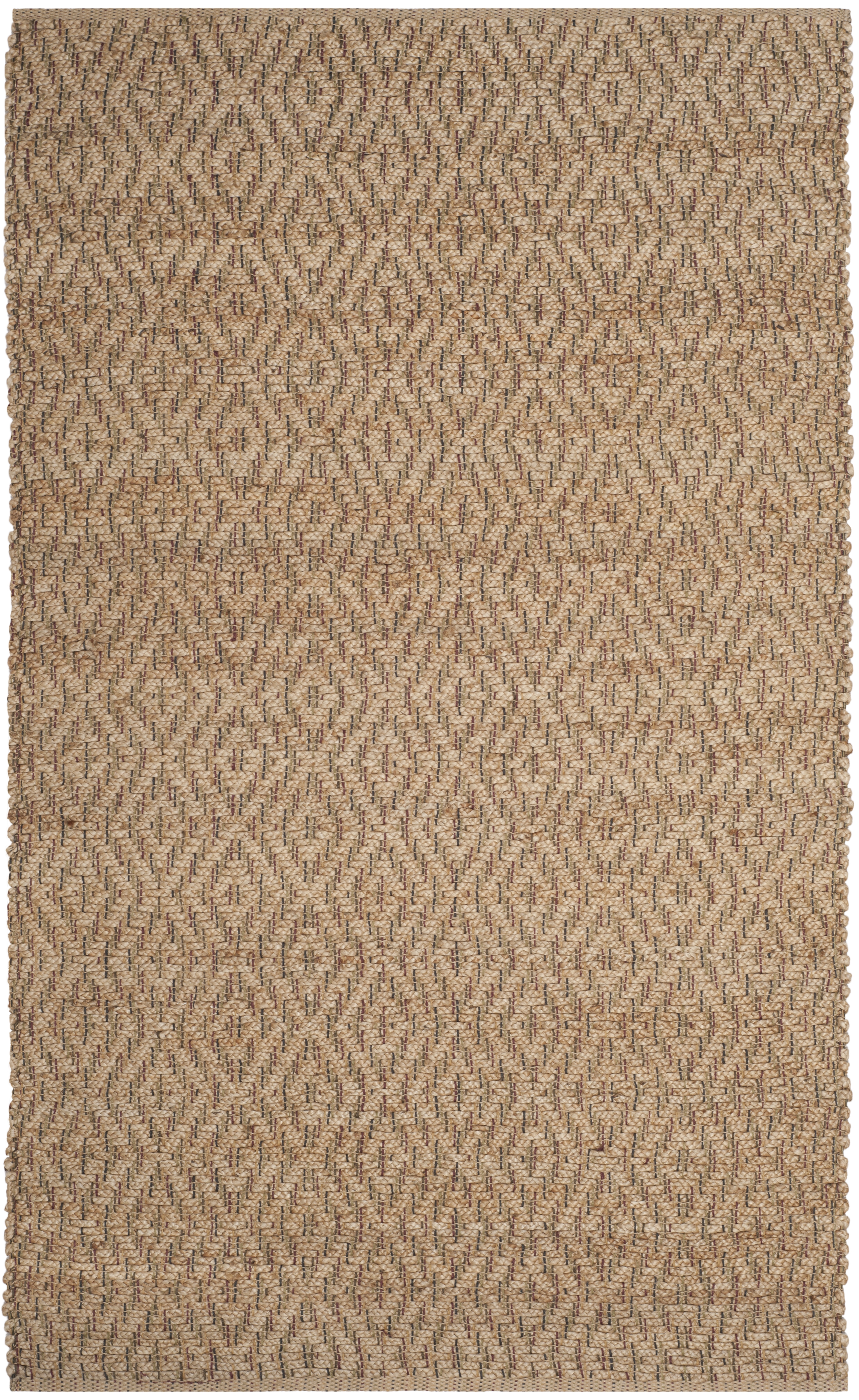 Arlo Home Hand Woven Area Rug, NF873A, Natural/Red,  6' X 9' - Image 0