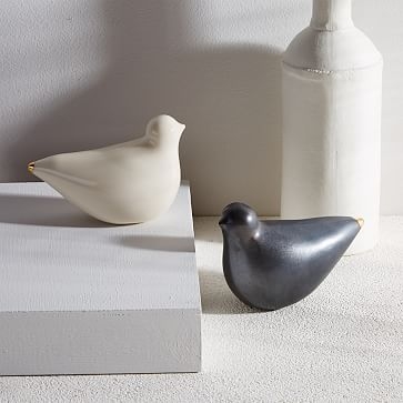 Honeycomb Studio Porcelain Turtle Dove, Black - Image 0