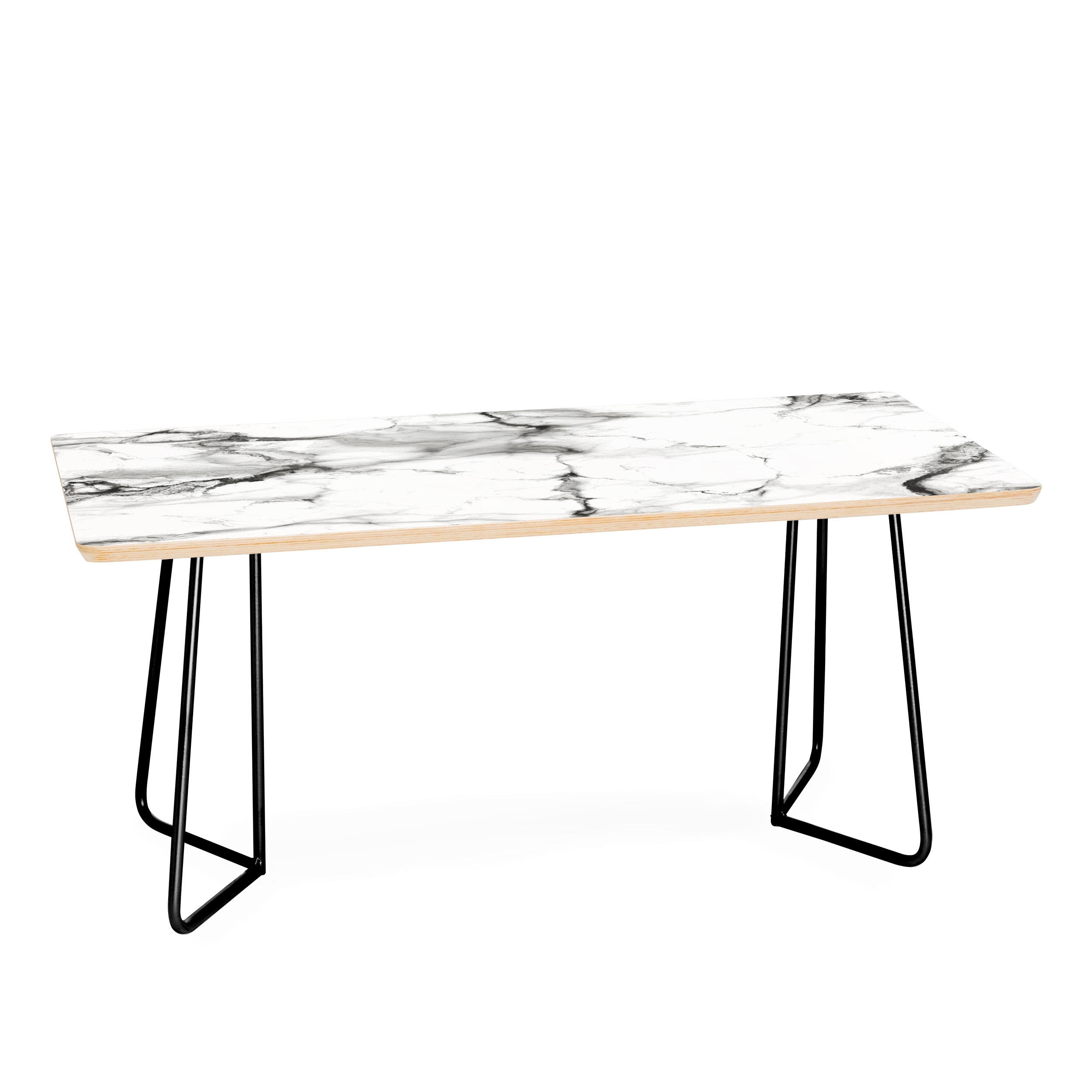 Marble by Chelsea Victoria - Coffee Table Black Aston Legs - Image 1
