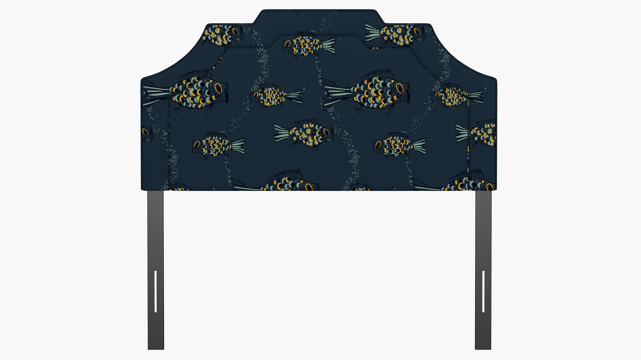 Art Deco Headboard, Indigo Sakana, Full - Image 1
