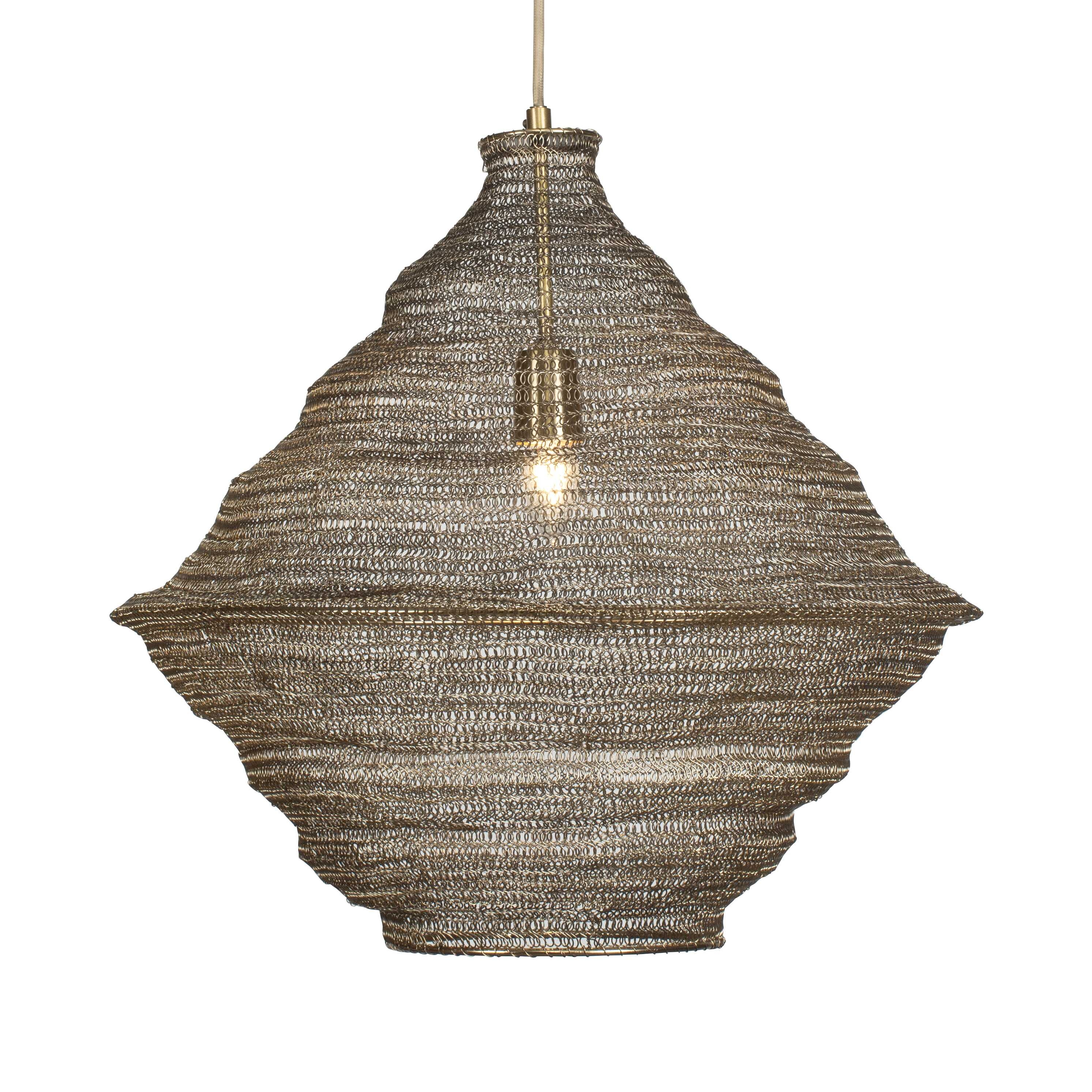 Sigh Woven Brass 1 Light Pendant - Image 5