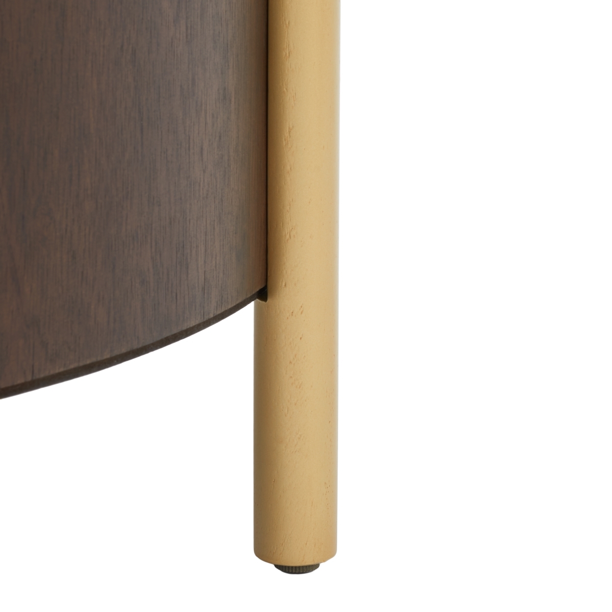 Diangela Round Coffee Table - Dark Oak / Gold - Safavieh - Image 3