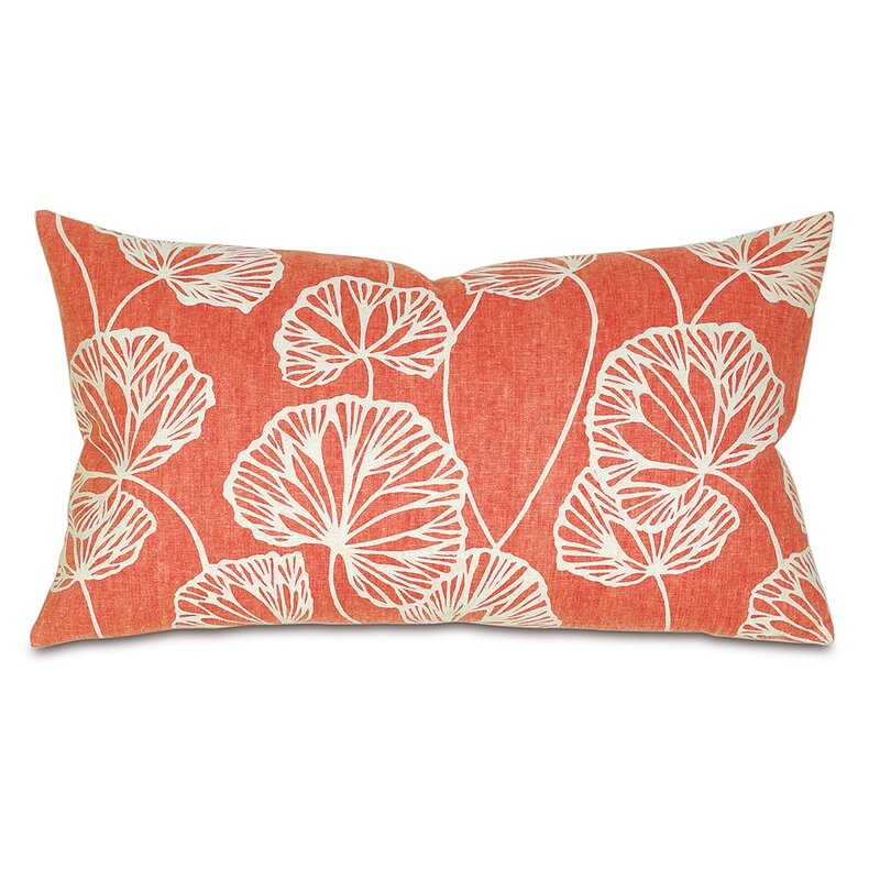 Thom Filicia Home Collection Sylvia Throw Pillow Color: Coral - Image 0