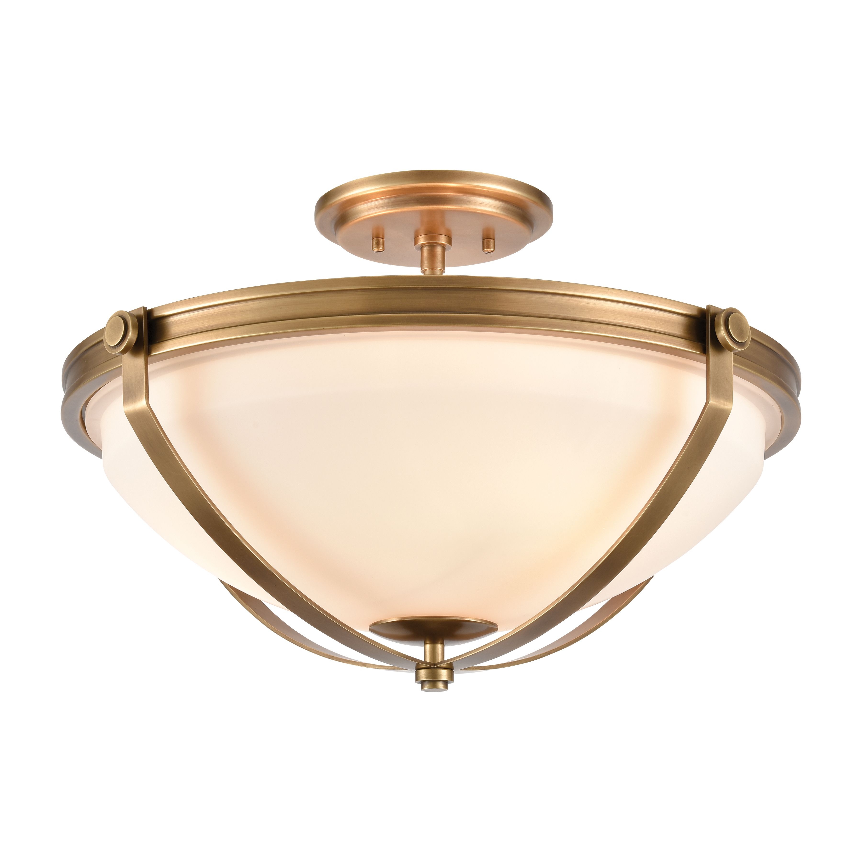 Connelly 19'' Wide 3-Light Semi Flush Mount - Brass - Image 0