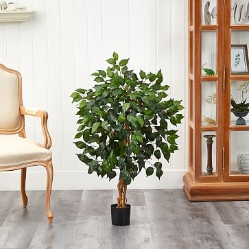 Faux Potted Ficus Tree, 3' - Image 1