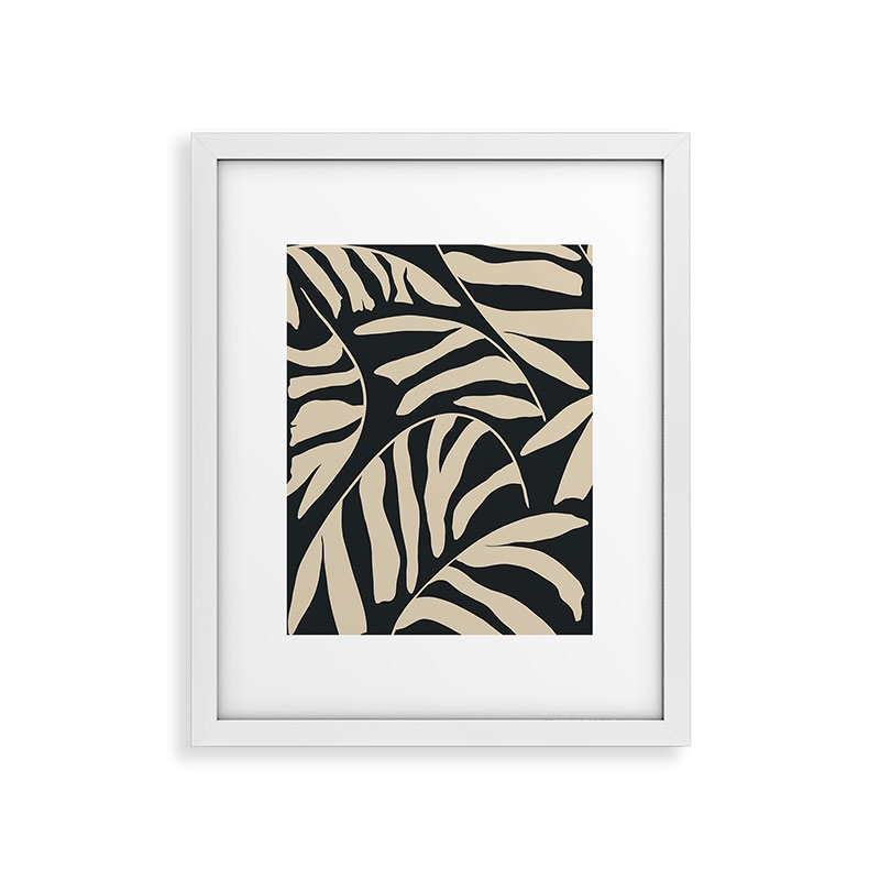 Palm 3 by Jae Polgar - Framed Art Print Modern White 16" x 20" - Image 0