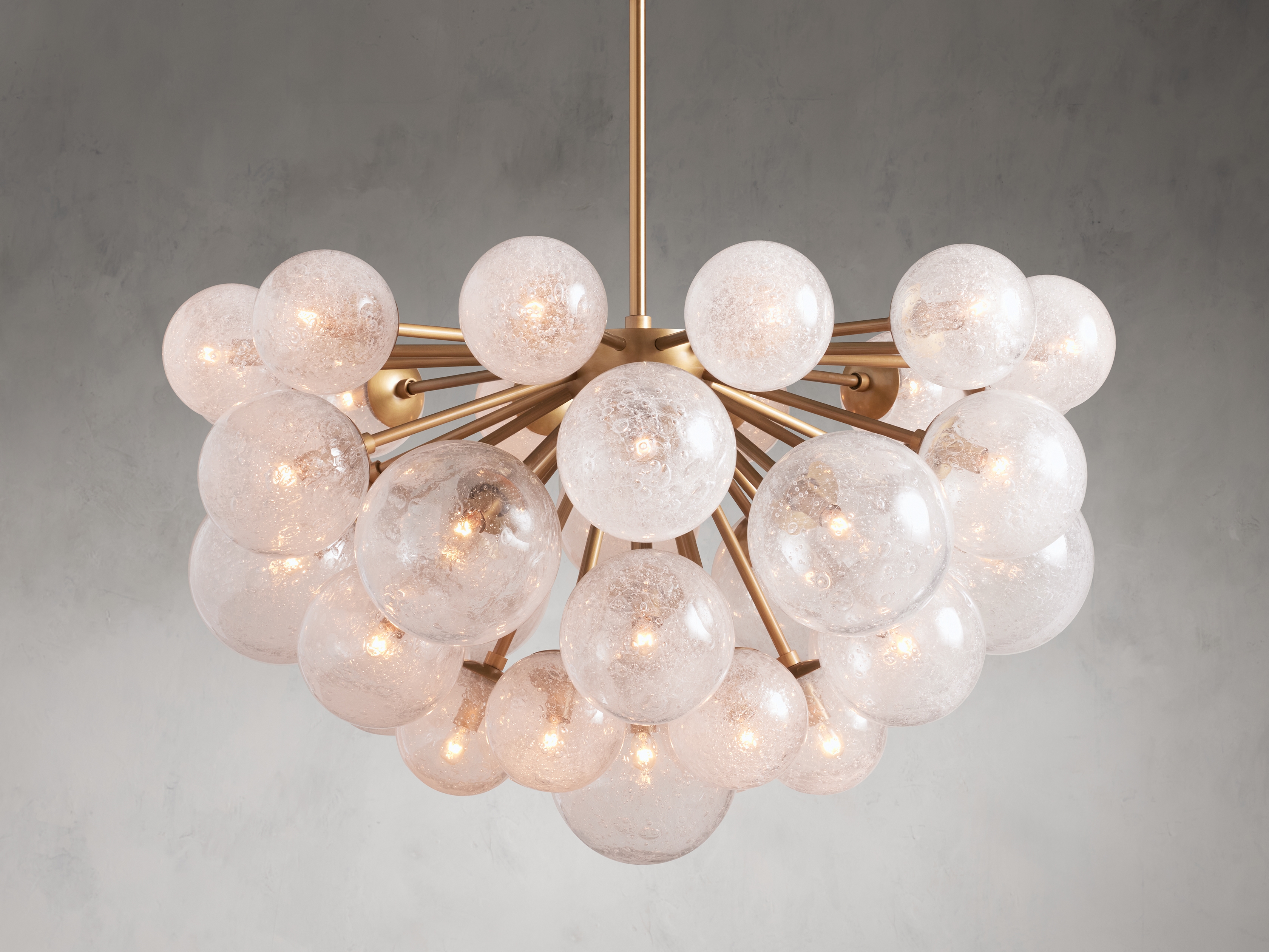 Mandoza Chandelier in Glass 37 Light Brass   - Image 0
