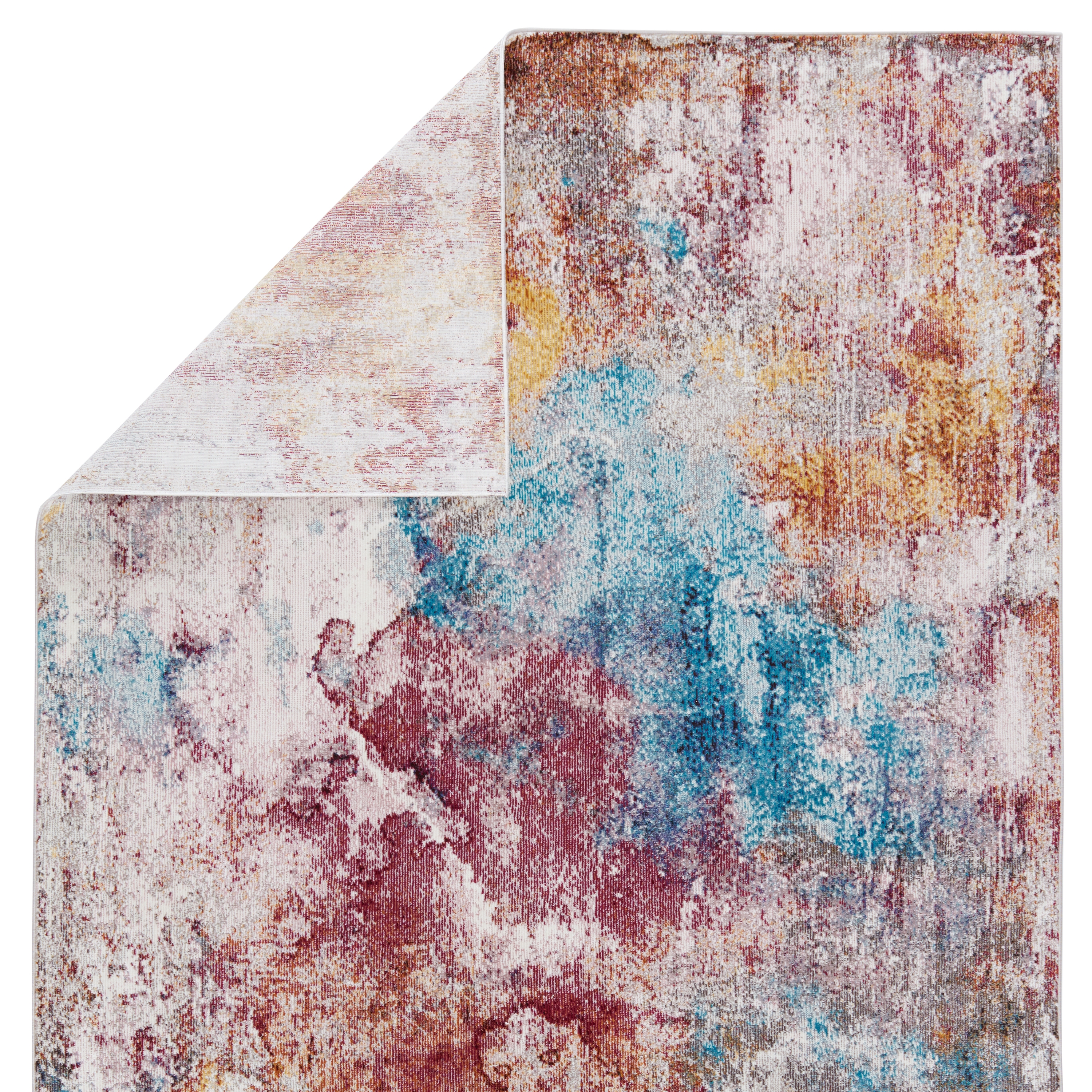 Vibe by Comet Abstract Multicolor/ Red Area Rug (9'X12') - Image 2