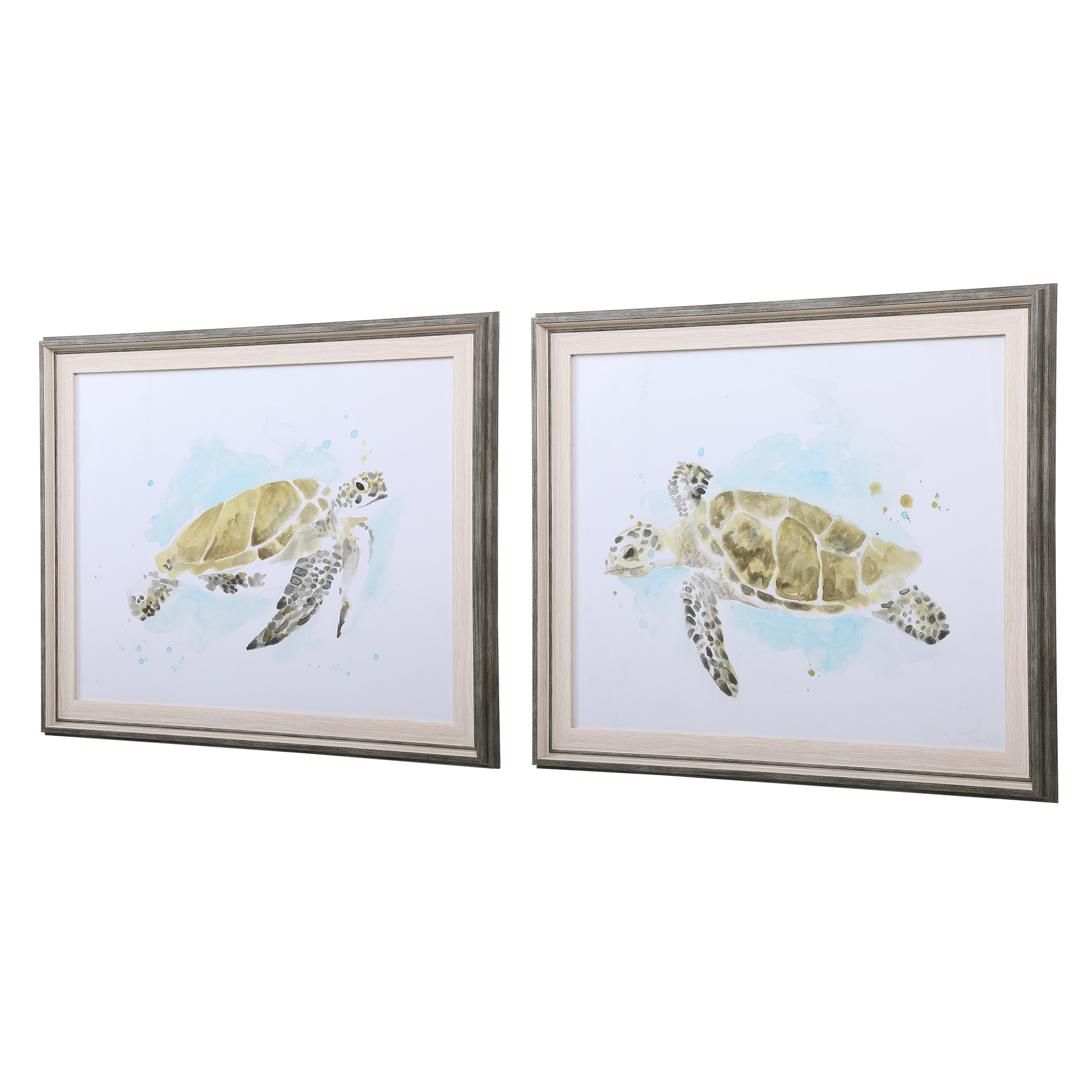 Sea Turtle Study Watercolor Prints, S/2 - Image 2