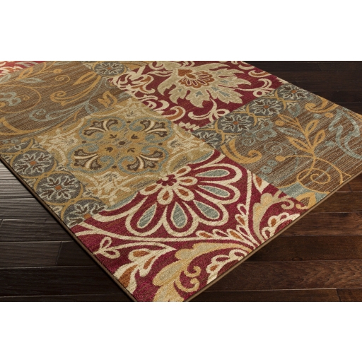 Arabesque Brown Indoor 8'10" x 12'10" Machine Woven Rug - Image 1