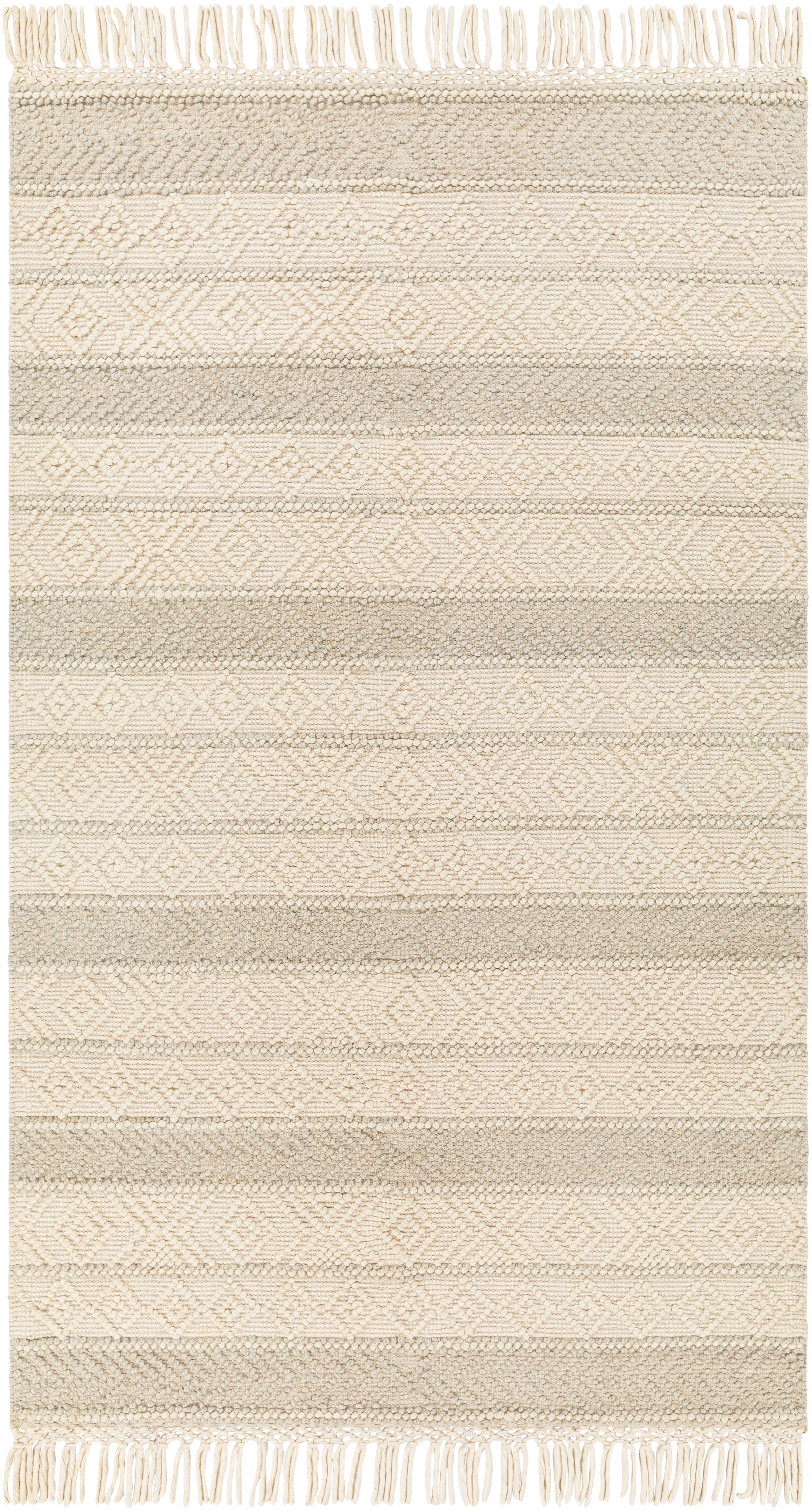 Hemingway Beige Indoor 27" x 45" Handmade Rug - Image 0