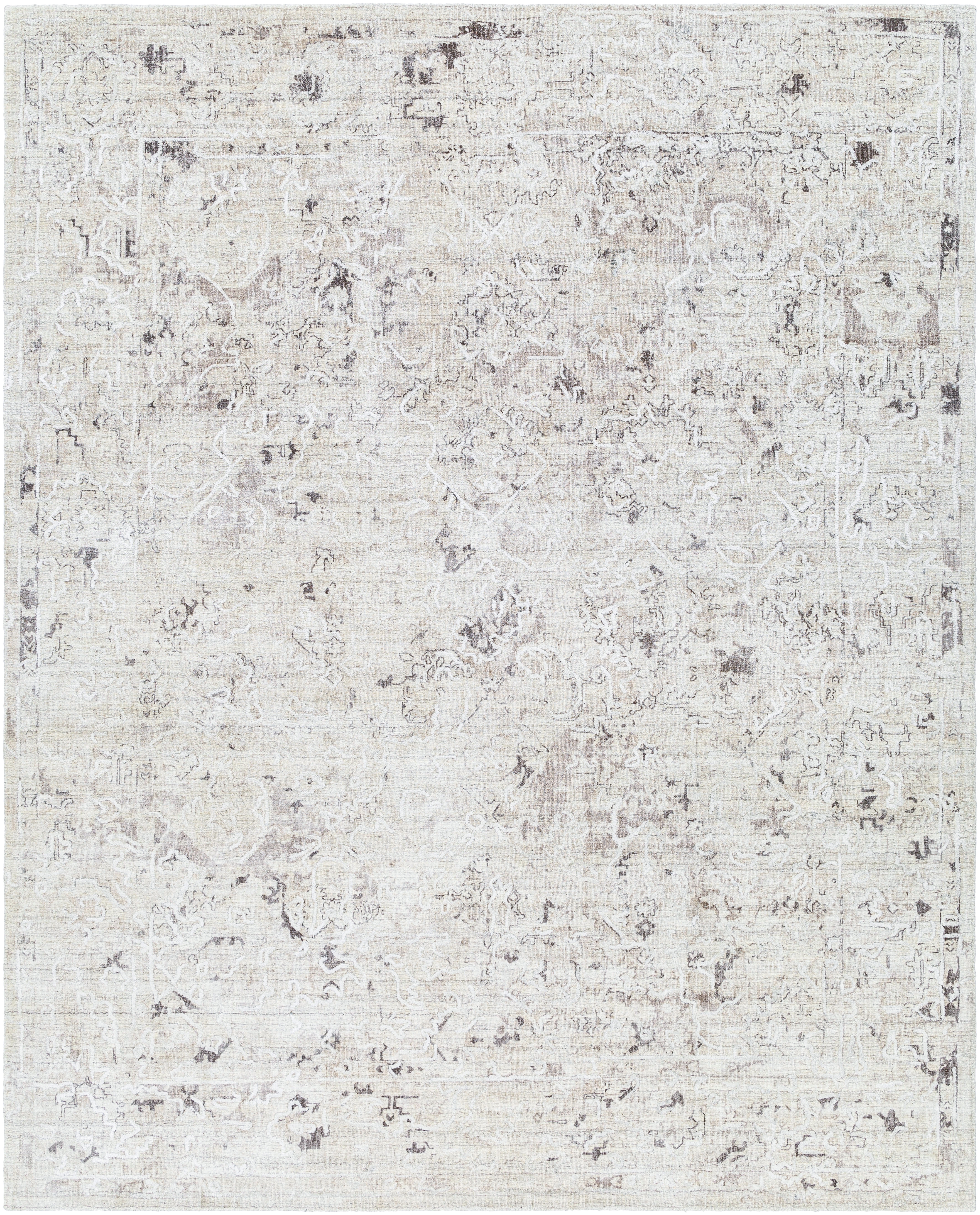 Jordan Beige Indoor 10' x 14' Handmade Rug - Image 0