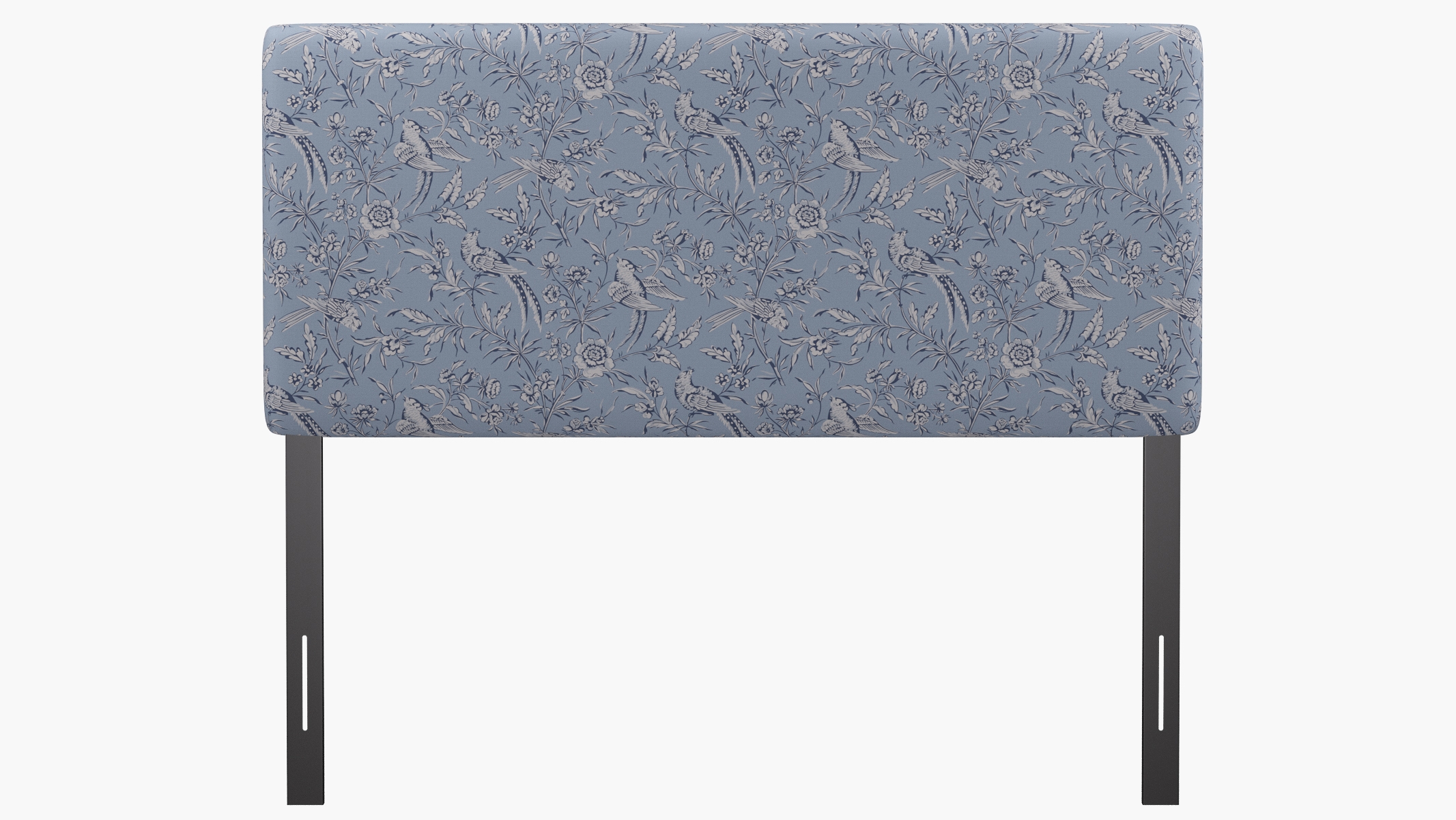 Square Back Headboard, Blue Aviary, Queen - Image 1