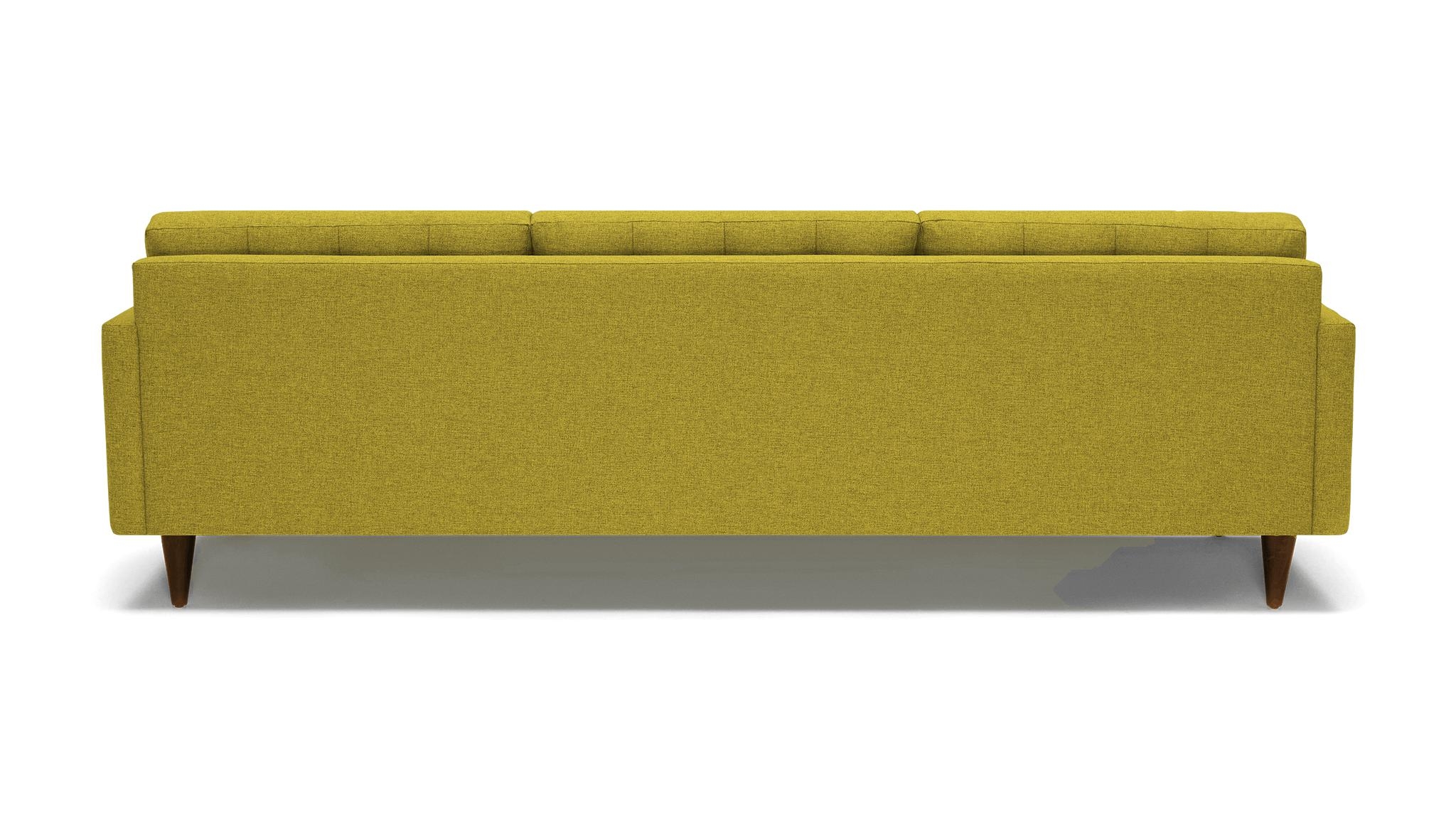 Yellow Eliot Mid Century Modern Grand Sofa - Bloke Goldenrod - Mocha - Image 4