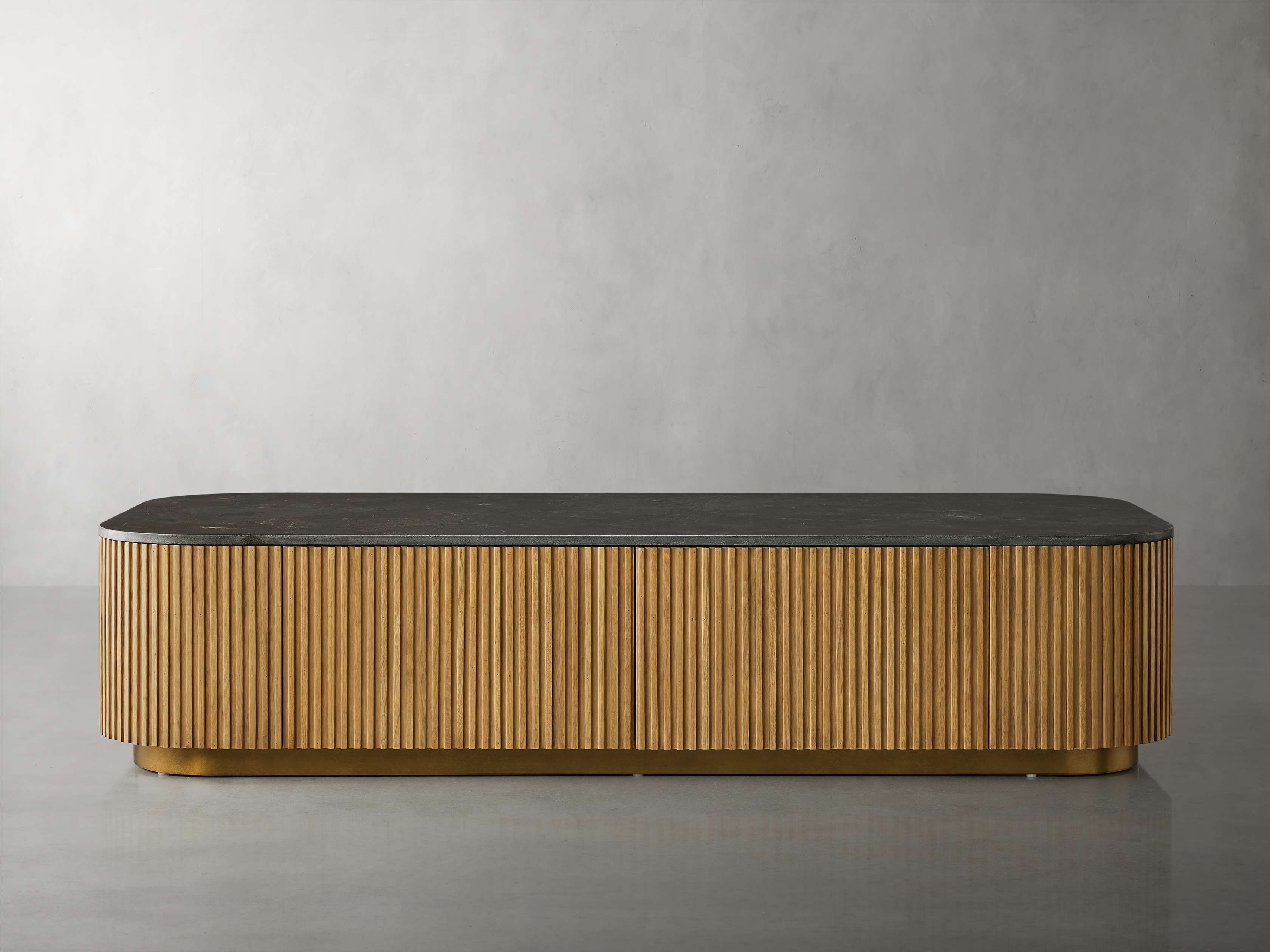 Finnley Storage Coffee Table in Stone Natural  Bluestone/Honey - Image 0