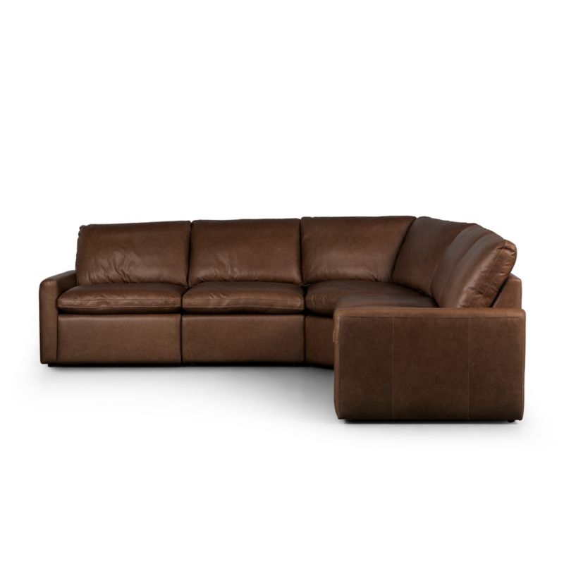 Tillery 5-Piece Sonoma Leather Power Recliner Sectional Sofa - Image 2