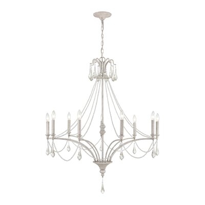 Canaday French Parlor 9-Light Chandelier In Vintage White - Image 0