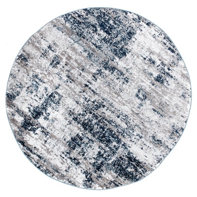Kehly Abstract Gray/Blue/Ivory Area Rug - Image 0