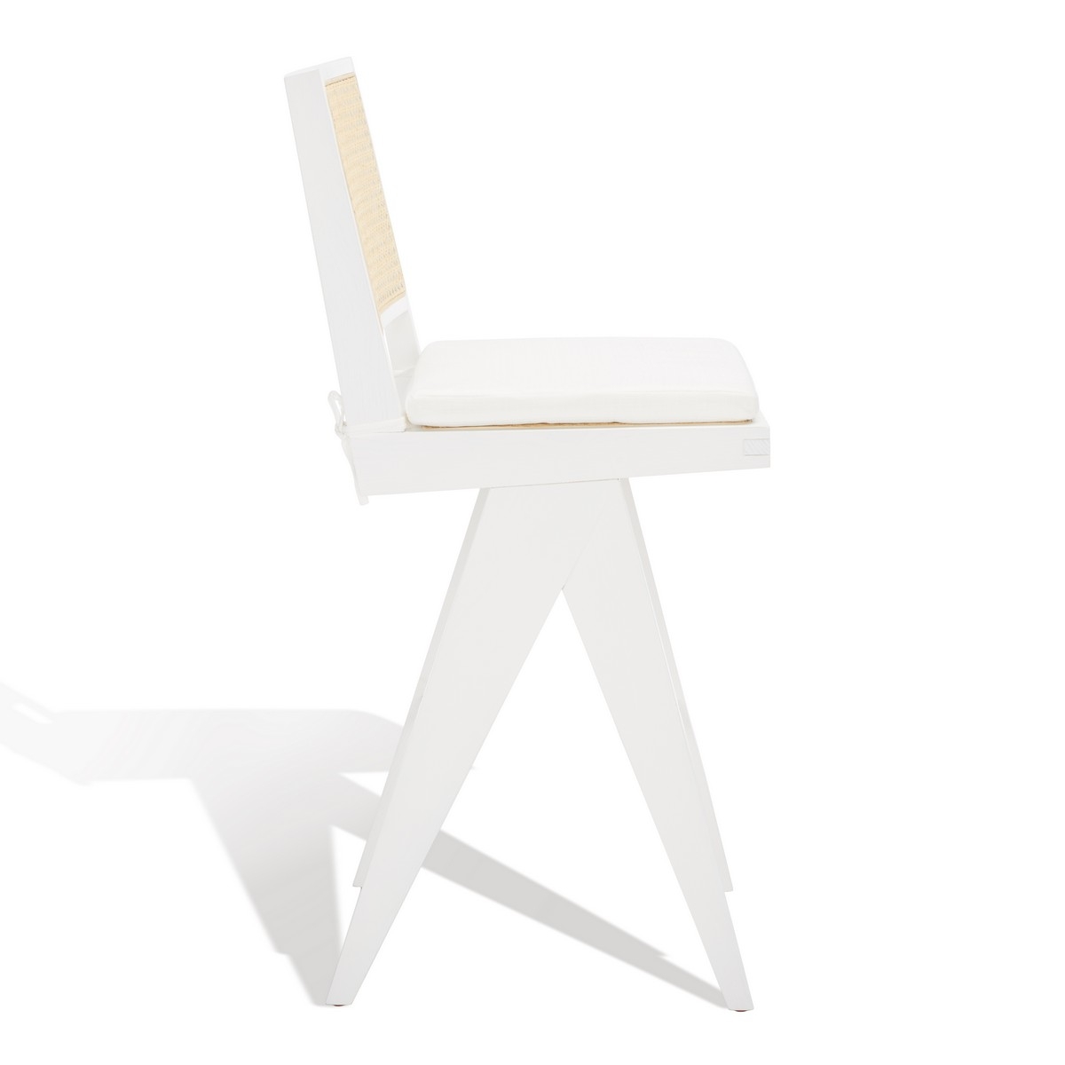 Colette Rattan Barstool - White/Natural - Image 6