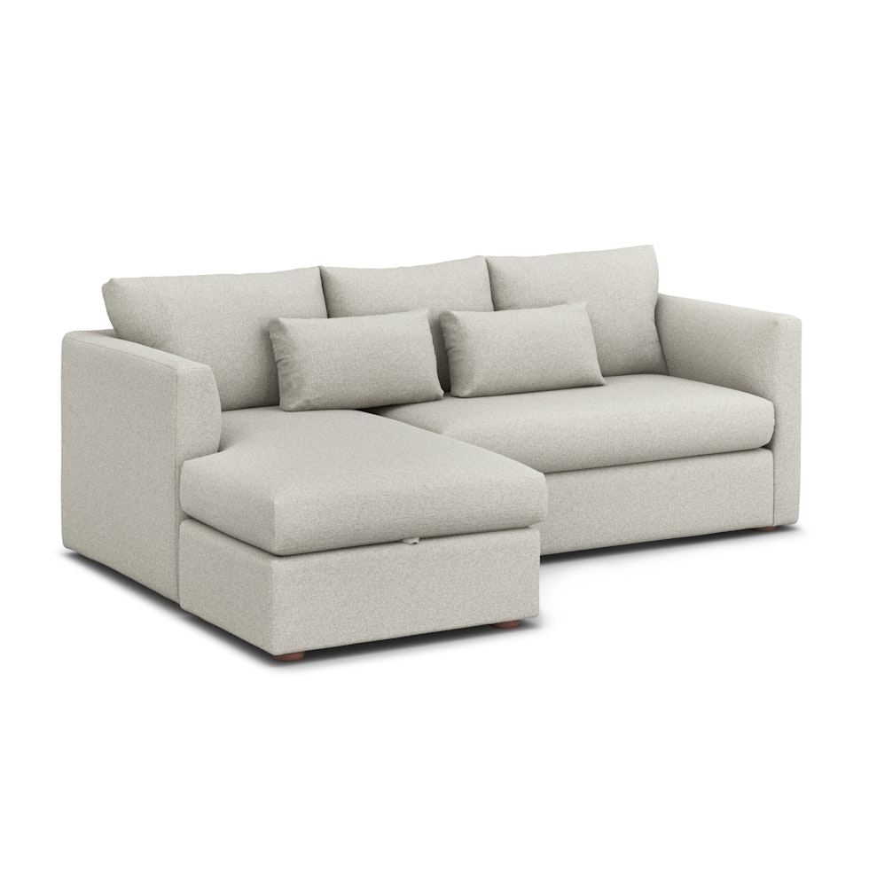Marina 90" Reversible Storage Sectional - Clover Ivory - Image 2