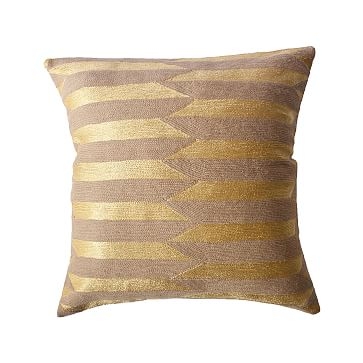 Leah Singh Scarpa Pillow, Wool, Ivory/Gold - Image 2