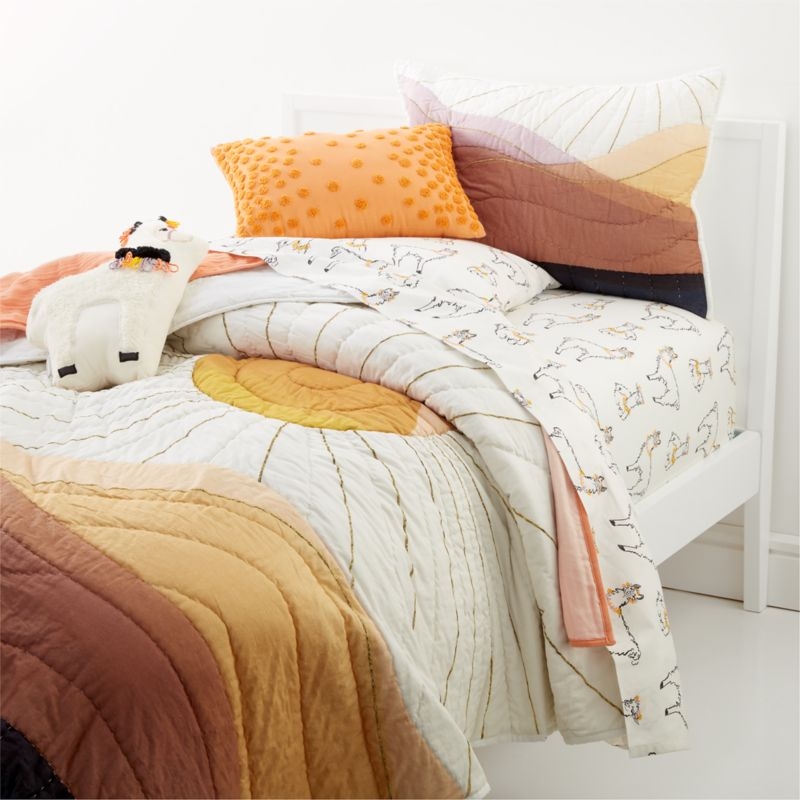Orange Pom Pom Pillow - Image 2