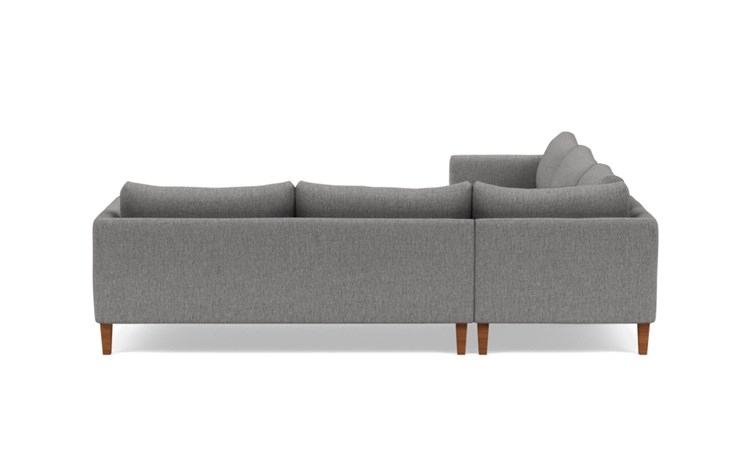 Owens Corner Sectional with Grey Plow Fabric and Oiled Walnut legs - Image 3
