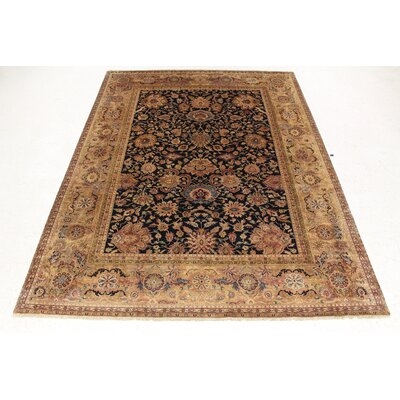 One-of-a-Kind Stanfield Hand-Knotted 2000s Agra Blue/Beige 9'1" x 12'3" Wool Area Rug - Image 0