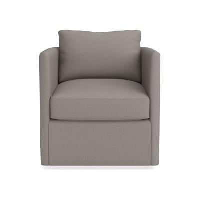 Naples Swivel Chair, Chunky Linen, Fog - Image 0