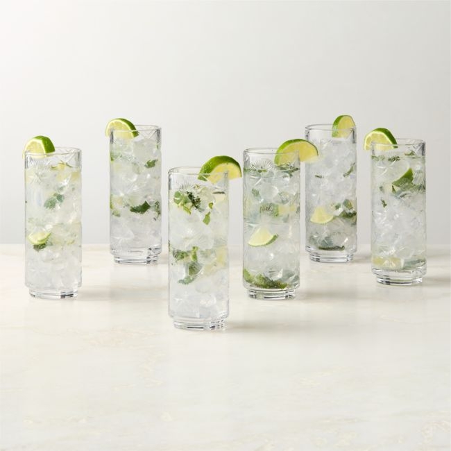 Herald Clear Highball Glasses Set of 6 - Image 0