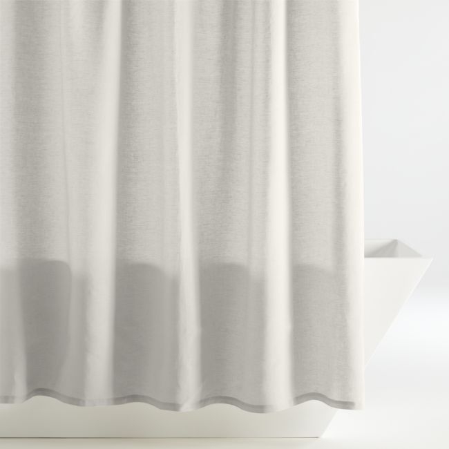 EUROPEAN FLAX ™-Certified Pebble Grey Shower Curtain - Image 0