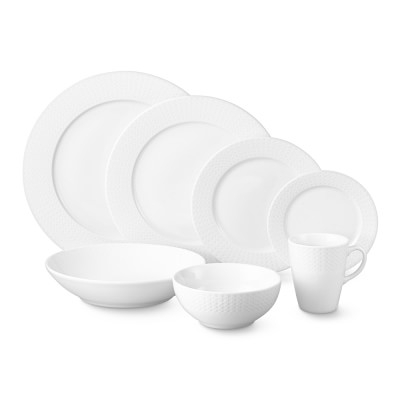 Pillivuyt Perle Porcelain 16-Piece Dinnerware Set with Cereal Bowl - Image 1
