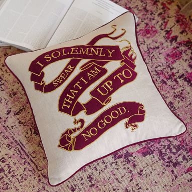 Harry Potter Marauder's Map Glow in the Dark Pillow Cover & Insert - Image 1