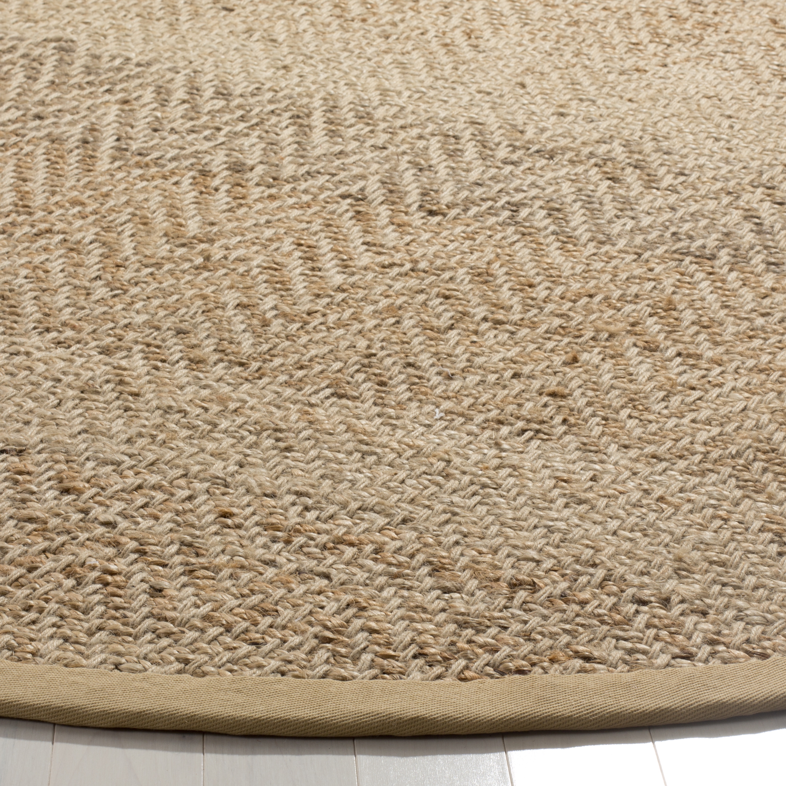 Arlo Home Hand Woven Area Rug, NF731A, Natural,  7' X 7' Round - Image 2