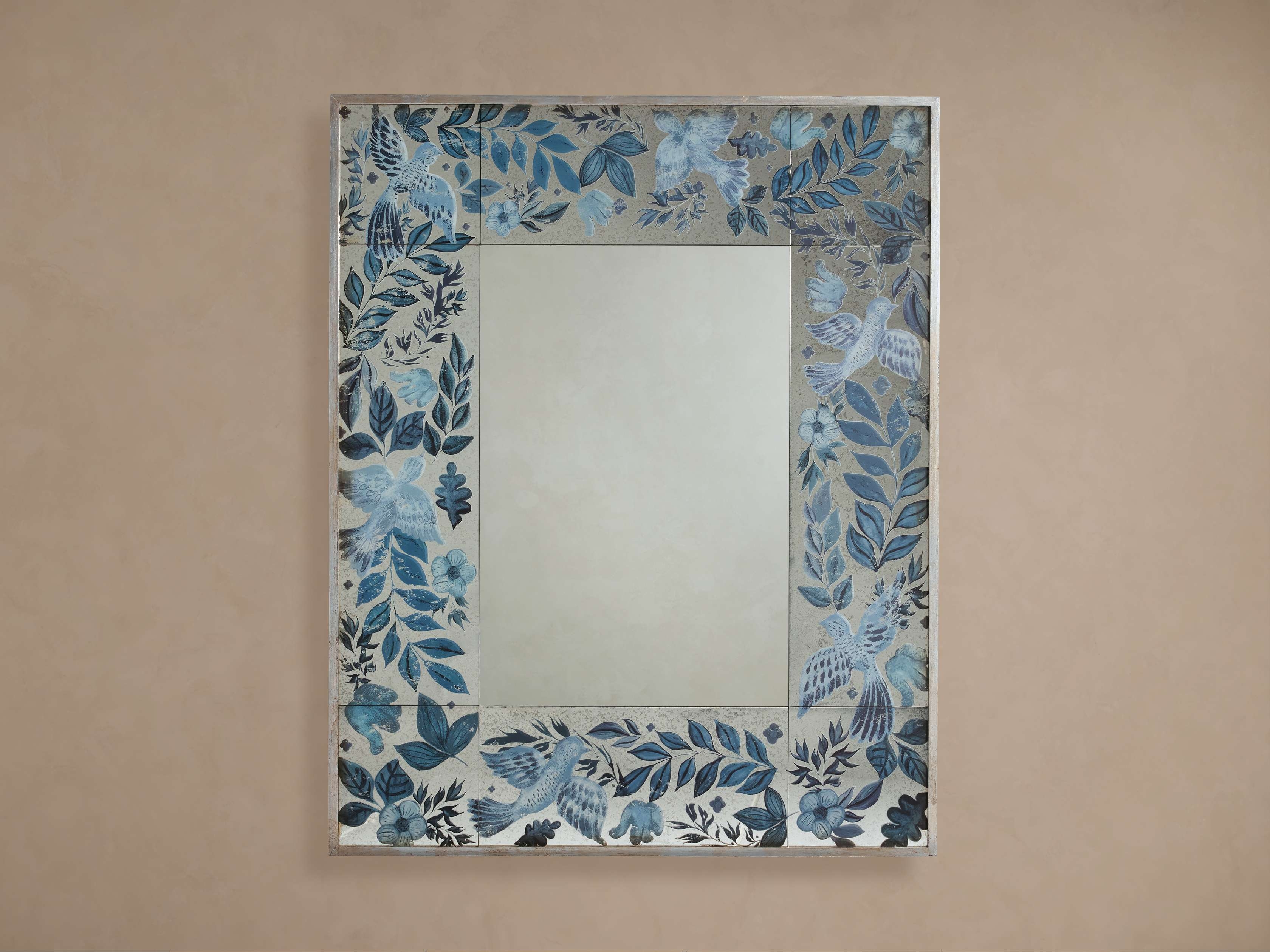 Fae Wall Mirror in Glass Blue - Image 0