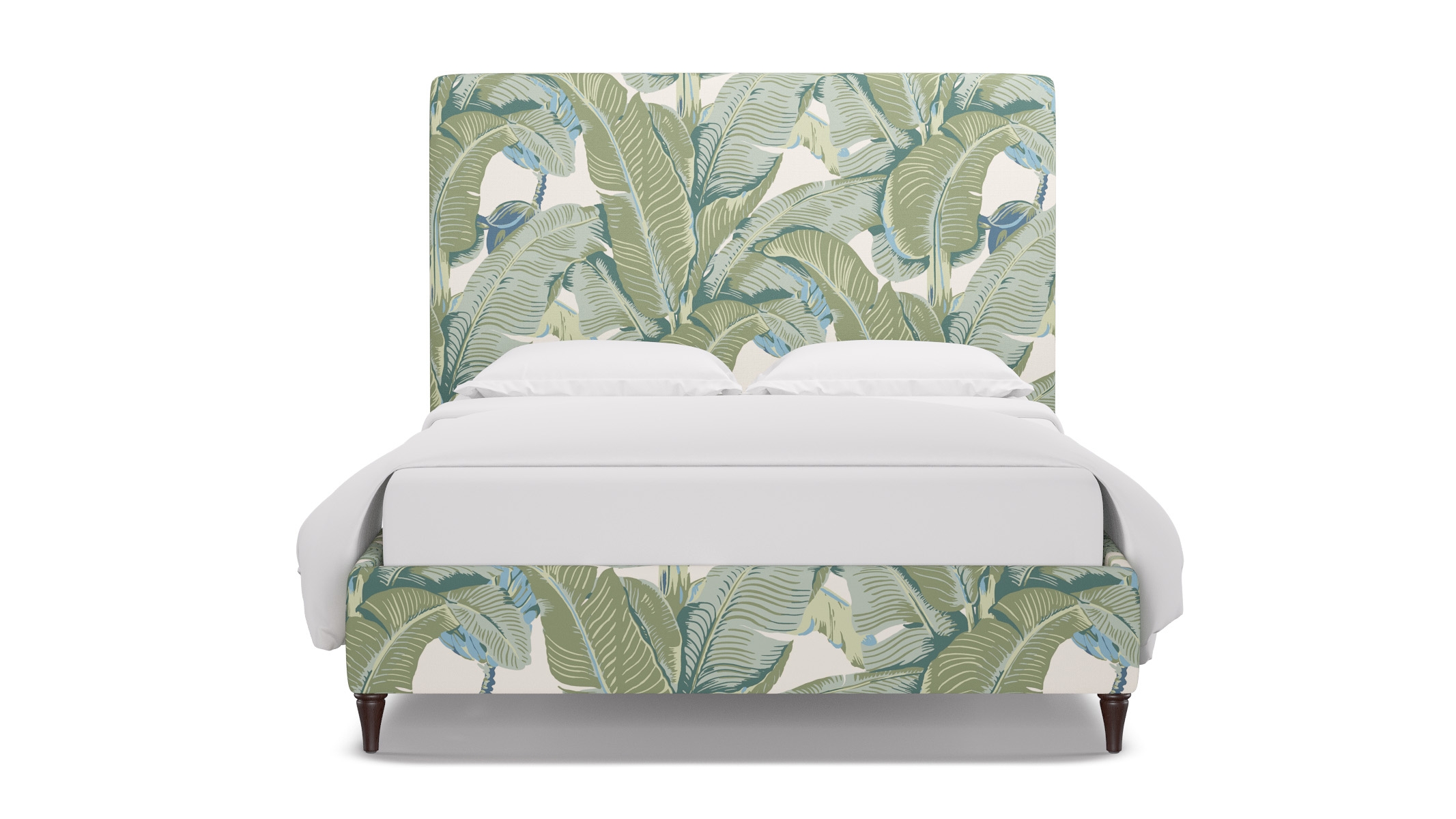 Classic Bed, Pistachio Martinique®, Espresso Decorative Tapered Leg, Twin - Image 0