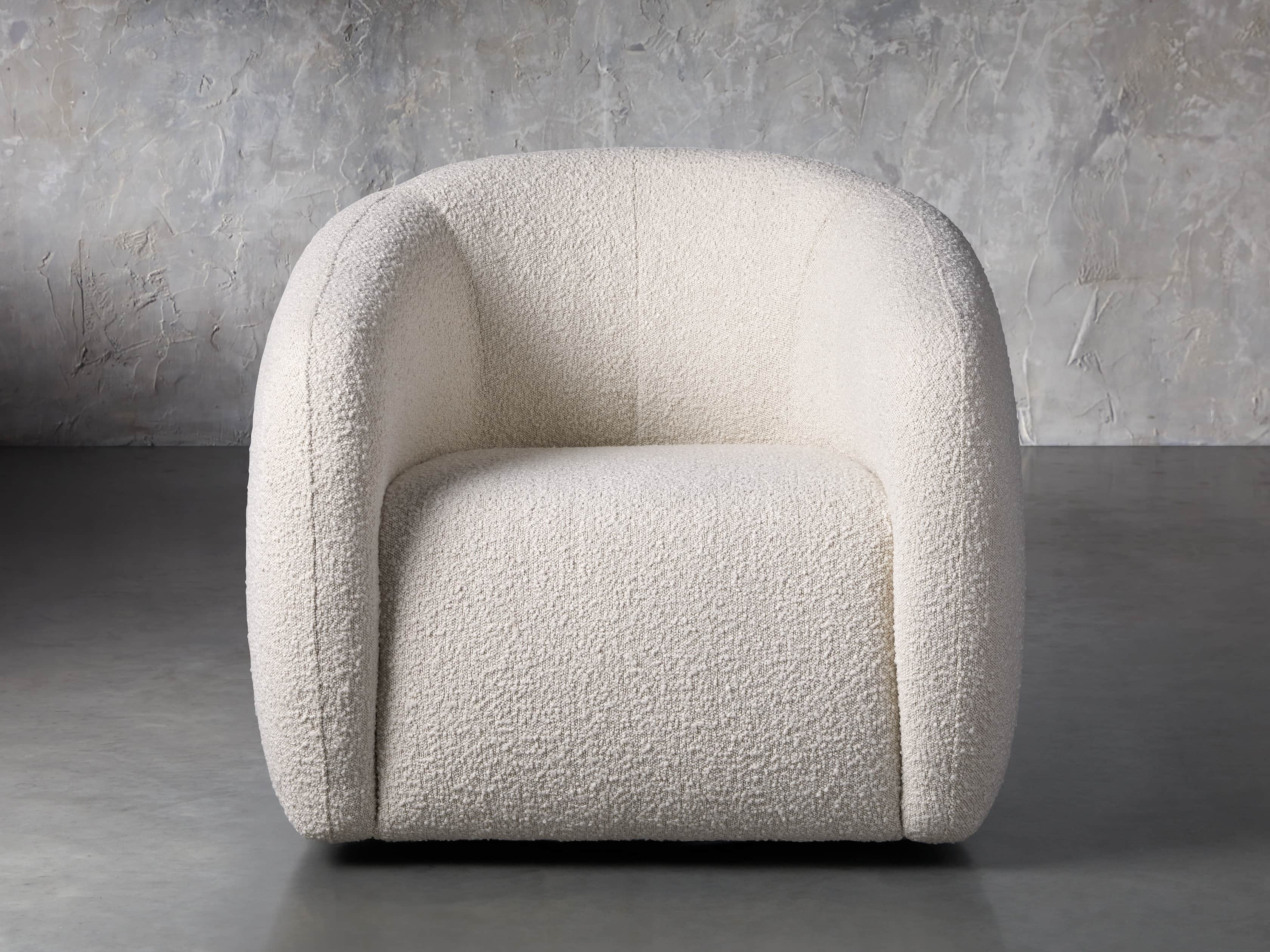 Fresno Swivel Chair in Upholstered Natural  Burbank - Image 0
