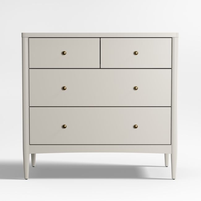Hampshire Cozy Grey Wood 4-Drawer Kids Dresser - Image 0