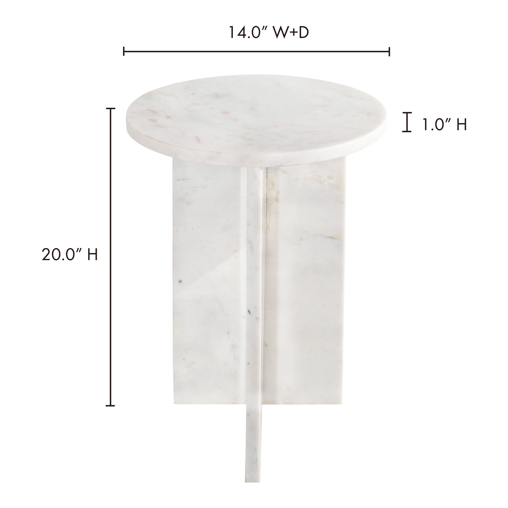 Grace Accent Table White Marble - Image 9