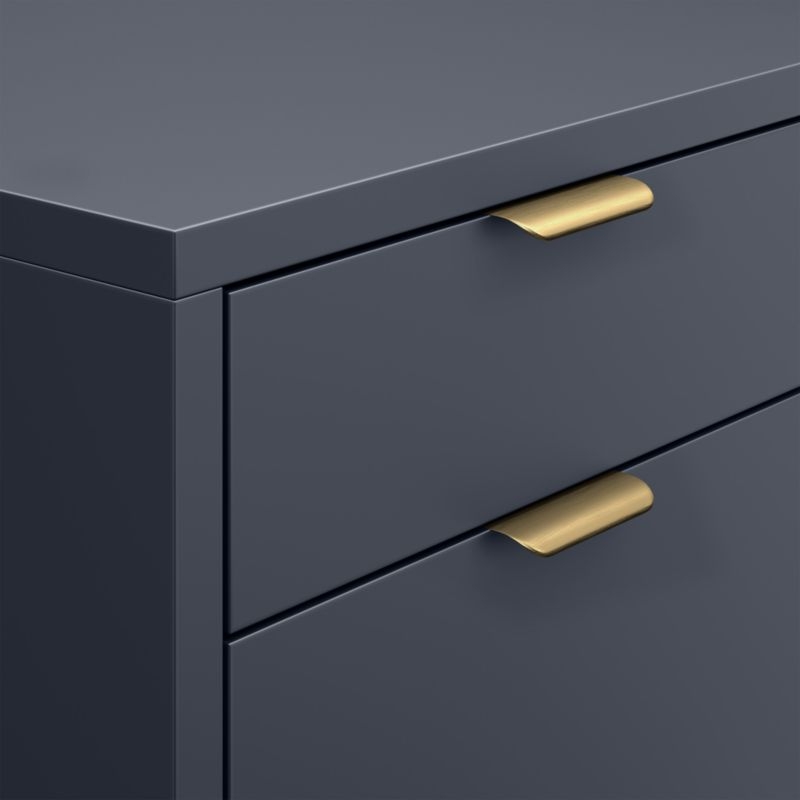 Classic Deep Navy Blue Wood 3- Drawer Kids Desk - Image 2