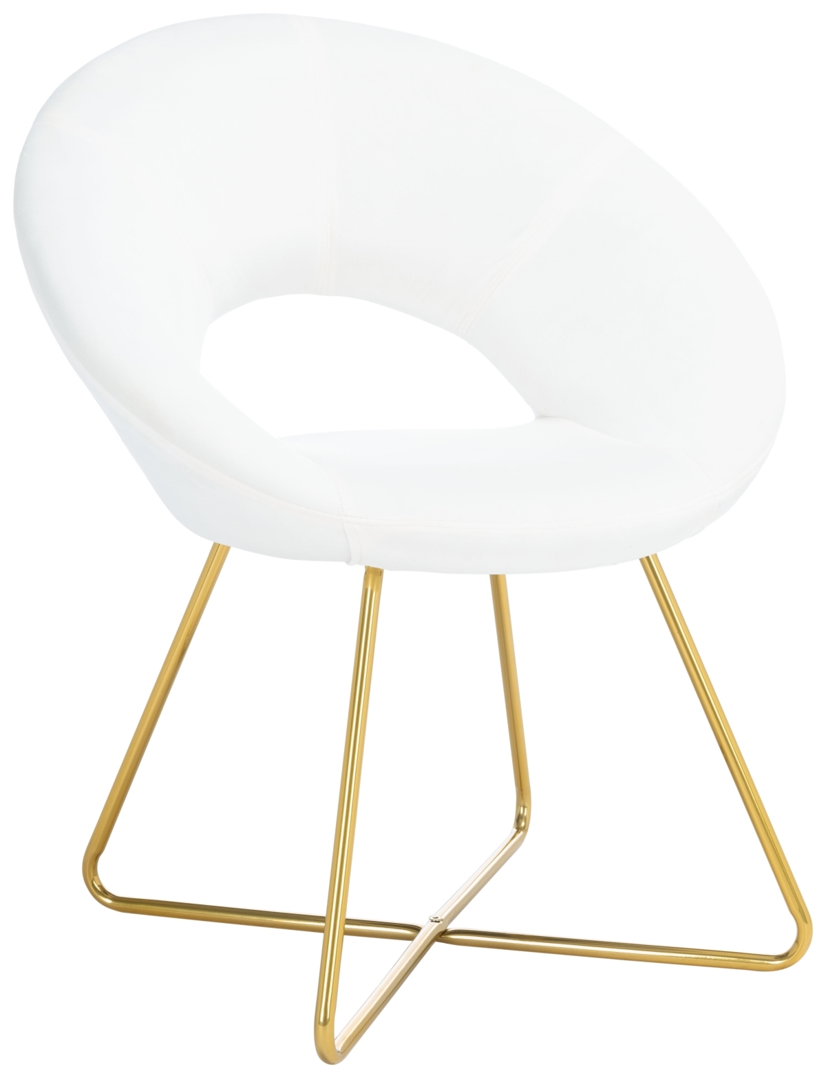Aliena Accent Chair - Ivory / Gold - Safavieh - Image 6